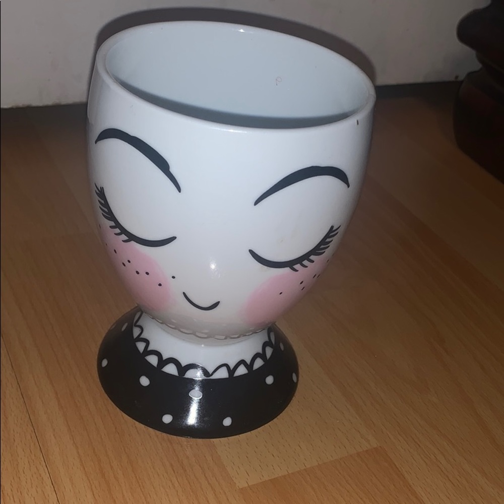 GLASS PENCIL OR MAKEUP BRUSH HOLDER